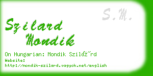 szilard mondik business card